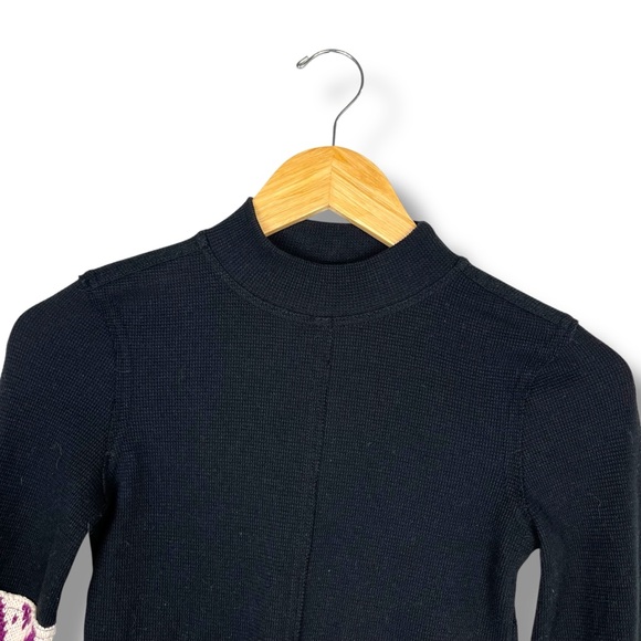 We The Free People Gorgeous Cuff Thermal Top XS Knit Sleeve Thumbhole Fair Isle - Picture 11 of 14